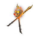 Scorpion's Flaming Skull